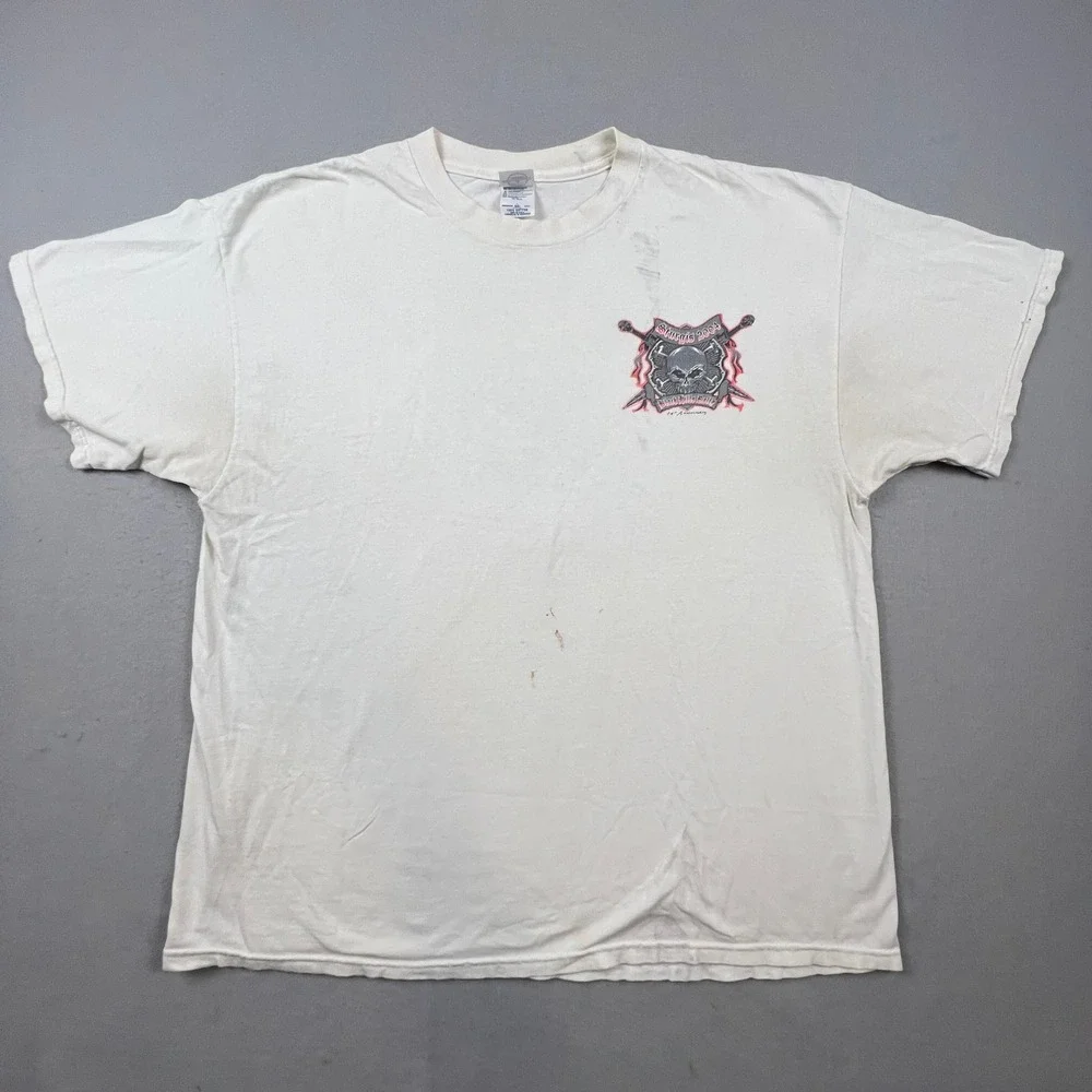 Sturgis T-Shirt Mens 2XL White 2004 Black Hills Rally 64th Anniversary Biker Tee